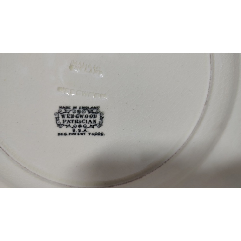 Wedgwood of Etrunia and Barlaston Dinner Plate Patrician Ivory 10.5 Inches - Picture 8 of 10